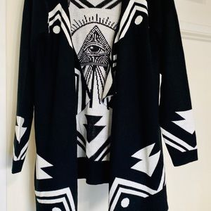 Eye of Horus cardigan sweater